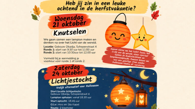 Knutselochtend en lichtjestocht voor kinderen — familie-kids in Ridderkerk